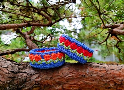 Tulip Stitch Round Basket