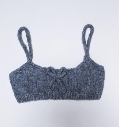 Knitted bralette with bow pdf knitting pattern