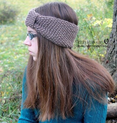 Textured Headband Ear Warmer Knitting Pattern 385