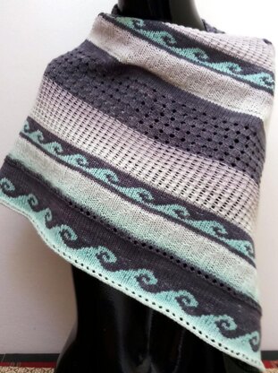 Sea Views Triangular Shawl