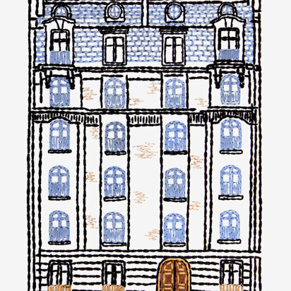 DMC Parisian Apartment Embroidery Pattern - PAT1386 - Downloadable PDF