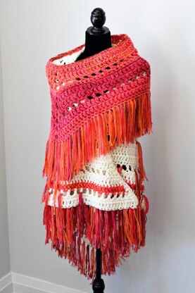 Ombre Shawl with Fringe