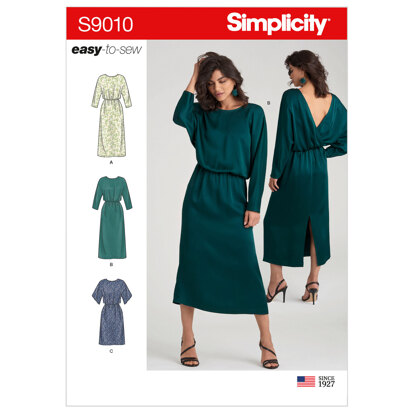 Simplicity S9010 Misses Dresses with Length Variation - Sewing Pattern