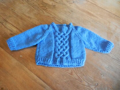 Baby Aran Style Celtic Plait Jumper