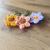 Crochet flower plush keychain pattern, easy begginner friendly tutorial