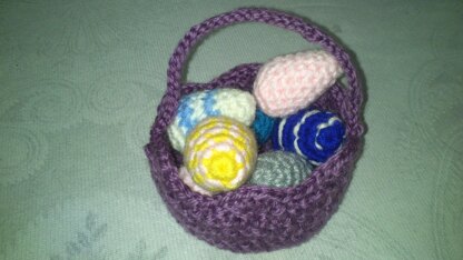 Easter eggs and basket