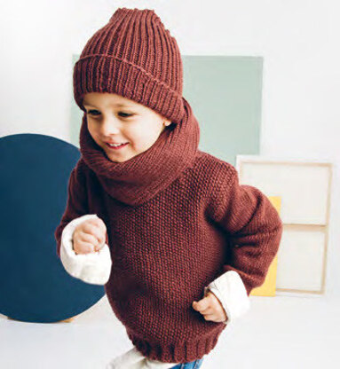 Sweater, Cardigan, Hat and Loop in Rico Essentials Soft Merino Aran - 799 - Downloadable PDF