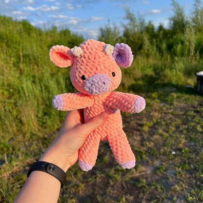 Chubby highland cow crochet pattern