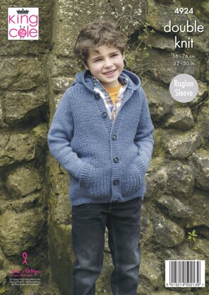 Jacket & Hoodie in King Cole Majestic DK - 4924 - Downloadable PDF