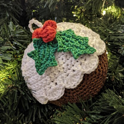 Christmas Pudding Crochet Ornament Pattern