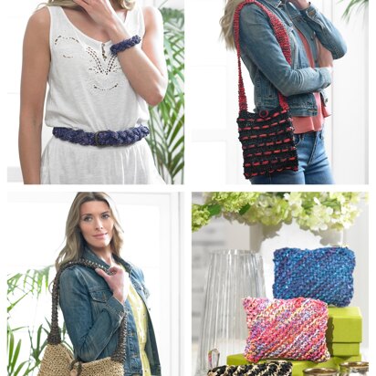 Belt, Bracelet, Bags & Purses in King Cole Raffia - 4340 - Downloadable PDF - knitting pattern