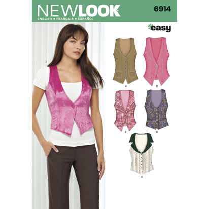New Look Misses' Tops 6914 - Paper Pattern, Size A (4-6-8-10-12-14-16)