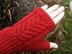 Fingerless gloves with braid