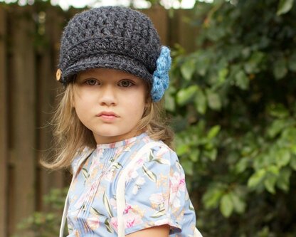 Ribbed Newsboy Hat / Pattern 014