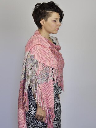 Chevron Fringe Shawl