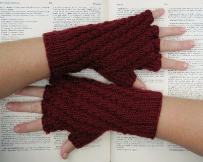Verso/recto fingerless gloves