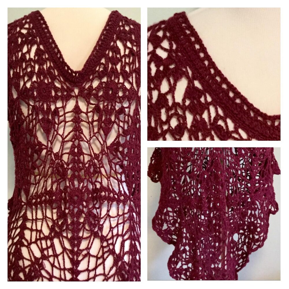 white christmas dresses Easy Boat Neck Tunic Crochet Pattern – Maggie's Crochet main image 1