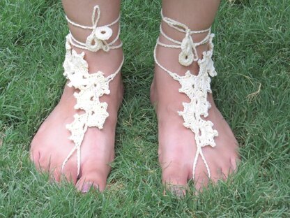 Zig zag barefoot sandals