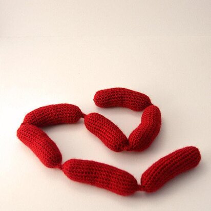 Sausage Chain Crochet Pattern, Sausage Chain Amigurumi, Sausage Crochet Pattern, Sausage Amigurumi