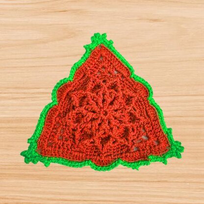 A crochet triangle motif