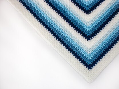 Winter Solstice Infinity Moss Square Crochet Blanket