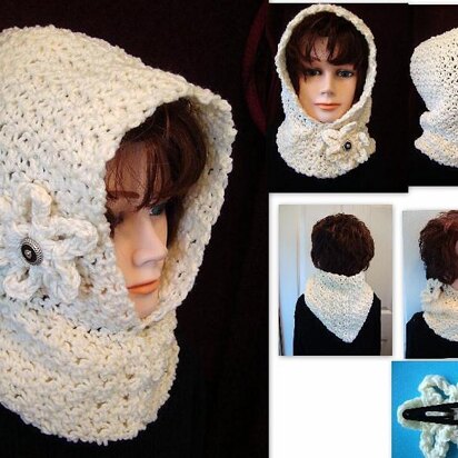 609 CROCHET HOOD, Pebble stitch, children, adult