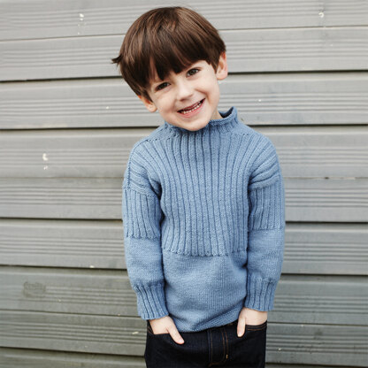 Barry's Gansey - Sweater Knitting Pattern for Men & Boys in Debbie Bliss Rialto 4ply