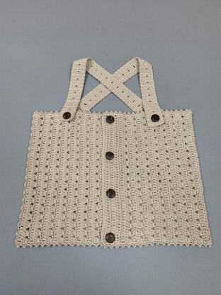 Buttoned up crochet tank top
