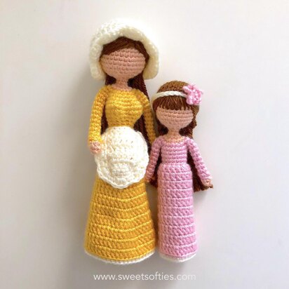 Mother & Daughter Willow Tree Inspired Dolls