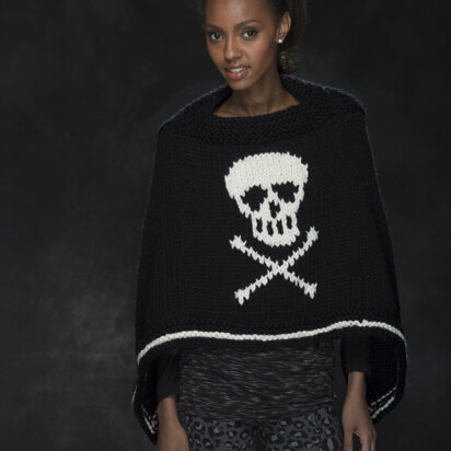 Jolly Roger Poncho in Lion Brand Wool-Ease Thick & Quick - L40331 - knitting pattern