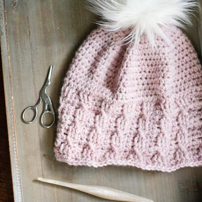 Simple Cable Brimmed Beanie