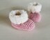 Fur Trim Baby Booties