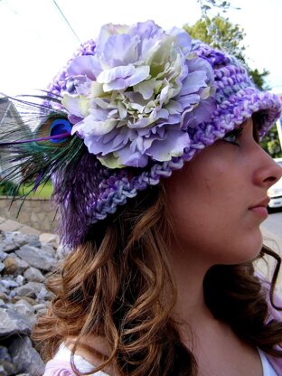 Purple Majesty Crochet Cloche