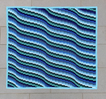 Bargello Wave Baby Blanket