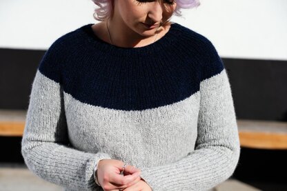 Basic Colorblock Yoke sweater