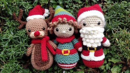 Crochet amigurumi christmas dolls angel elf gingerbread cookie man rudolph reindeer Santa Claus snowman