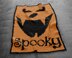 C2C Crochet Pattern Halloween Pumpkin Face Throw Orange Blanket Spooky