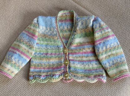Baby Girl's Cardigan in Sirdar Snuggly Crofter DK - 5213 - Downloadable PDF
