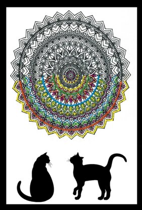 Design Works Cat Mandala Zenbroidery Kit