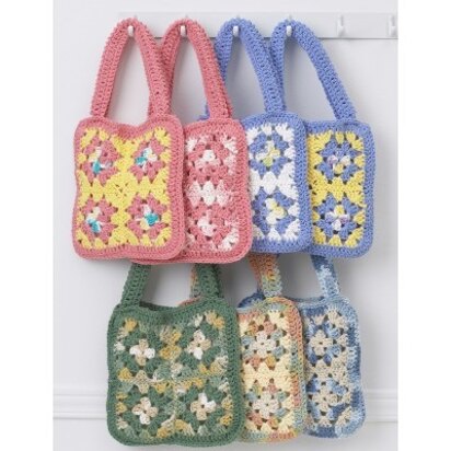 Granny Square Bags in Lily Sugar 'n Cream Solids