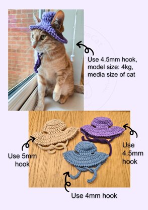 Summer Purple Cat hat