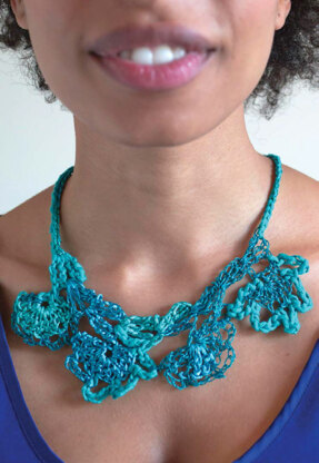 Betty Necklace in Berroco Mixer - Downloadable PDF