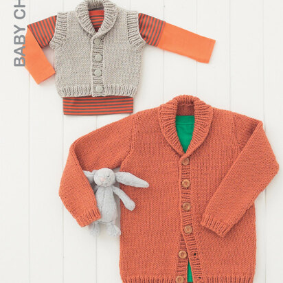 Cardigan and Gilet in Hayfield Baby Chunky - 4598 - Downloadable PDF