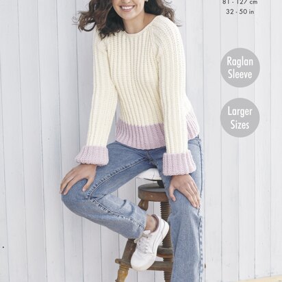 Sweater and Cardigan Knitted in King Cole Subtle Drifter Chunky - 5682 - Downloadable PDF