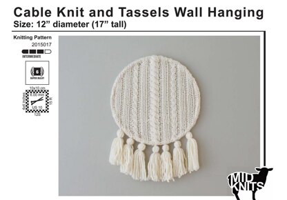 Cable Knit and Tassels Wall Hanging (2015017)
