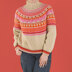 Folk Flourish Sweater - Free Knitting Pattern for Women in Paintbox Yarns Simply Chunky