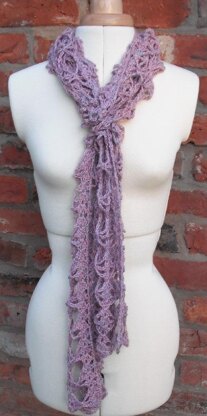 Wisteria crochet scarf