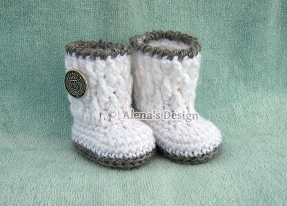 Silver Button Boots for 18” Doll