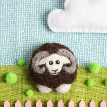 Hawthorn Handmade Black Sheep Brooch Needle Felting Kit