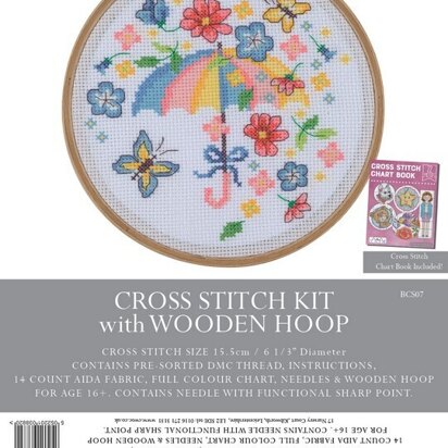 Creative World Of Crafts April Showers Cross Stitch Kit - 15.5cm